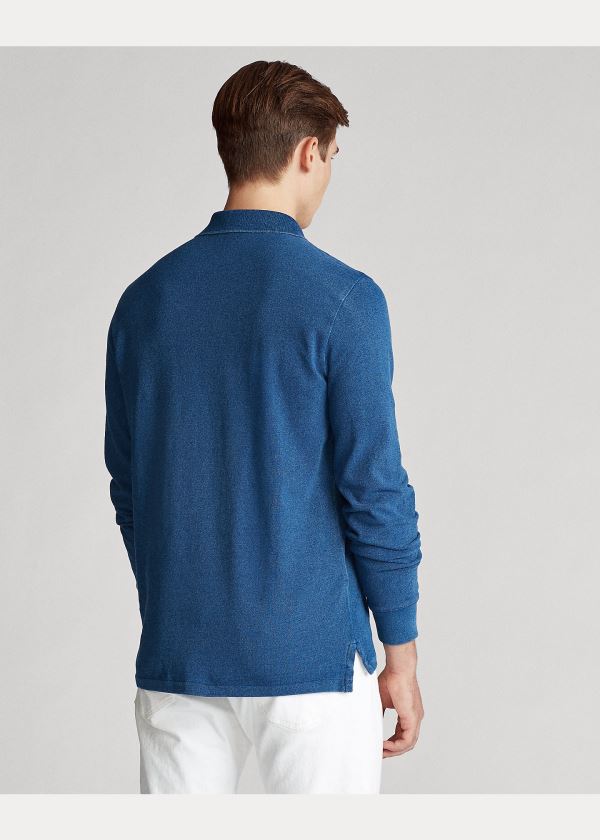 Ralph Lauren Custom Slim Indigo Mesh Polo Indigo | J48Me2ml