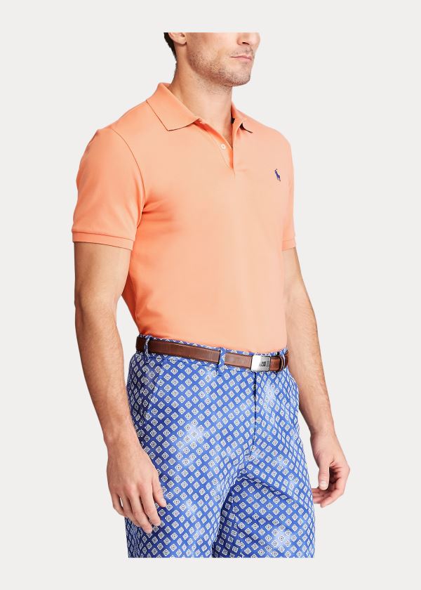 Ralph Lauren Custom Slim Performance Polo Oranžové | CbpTuNnp
