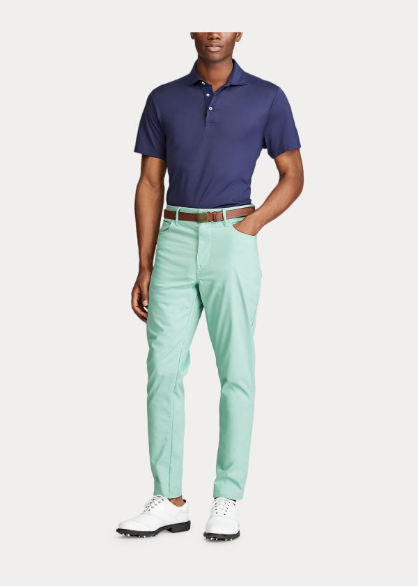 Ralph Lauren Custom Slim Performance Polo Tmavě Blankyt | CgDV4R06