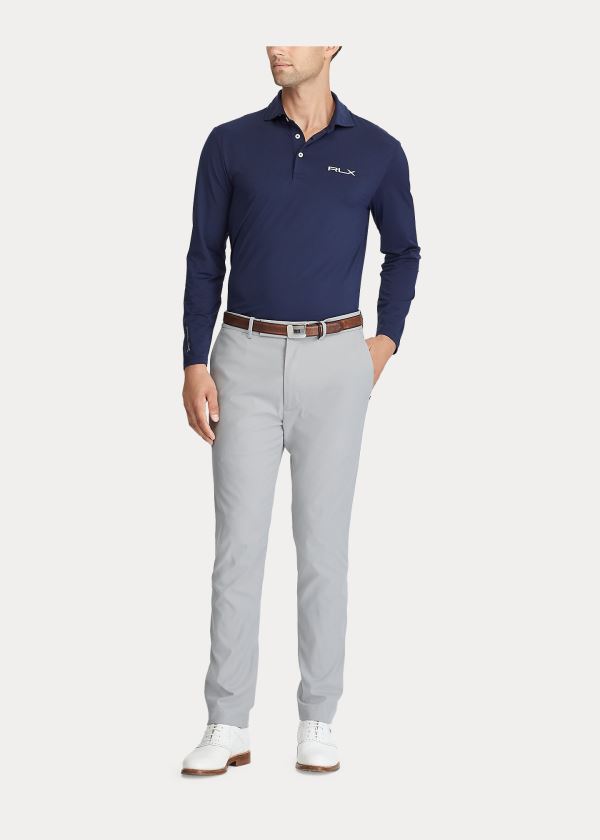 Ralph Lauren Custom Slim Performance Polo Tmavě Blankyt | IPkErAal