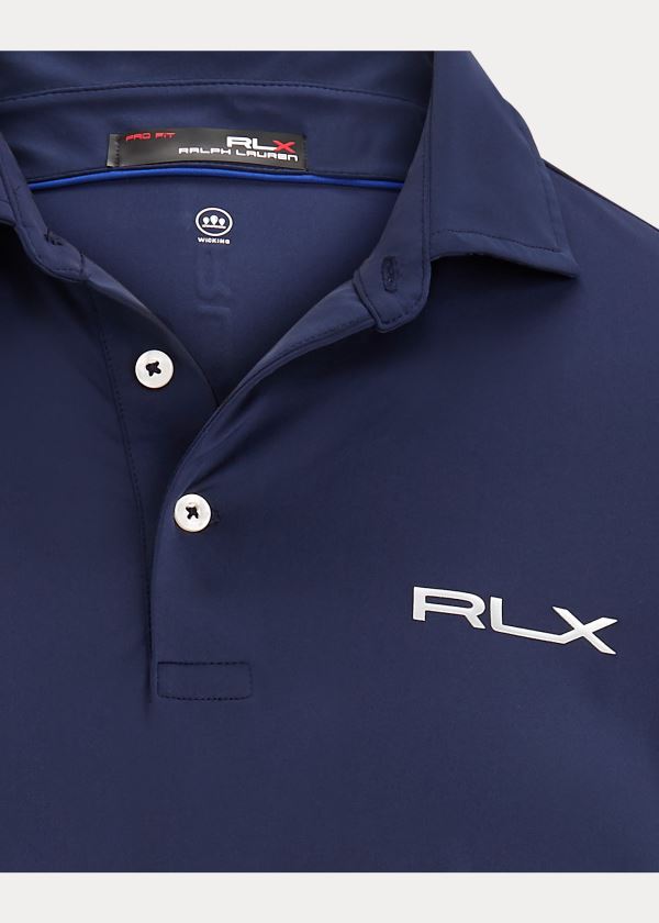 Ralph Lauren Custom Slim Performance Polo Tmavě Blankyt | IPkErAal