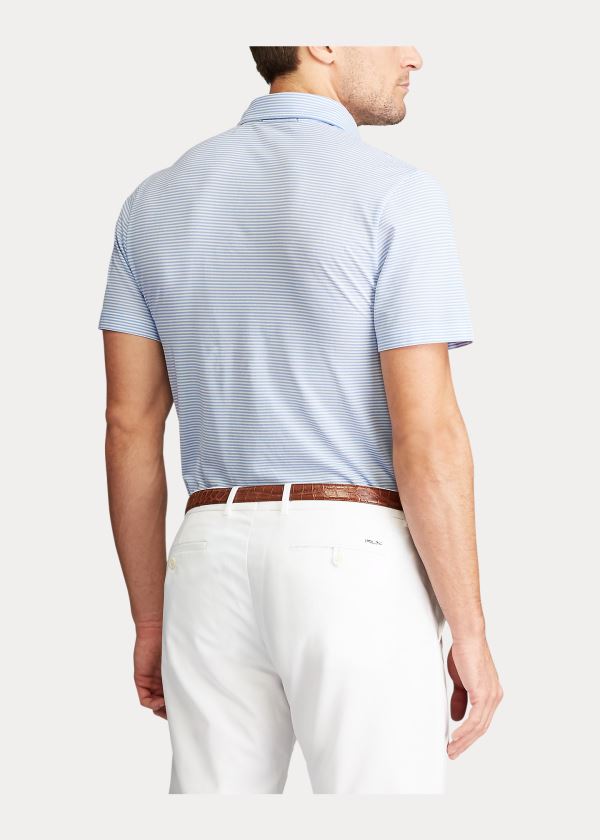 Ralph Lauren Custom Slim Performance Polo Blankyt Bílé | NzdkiuM4