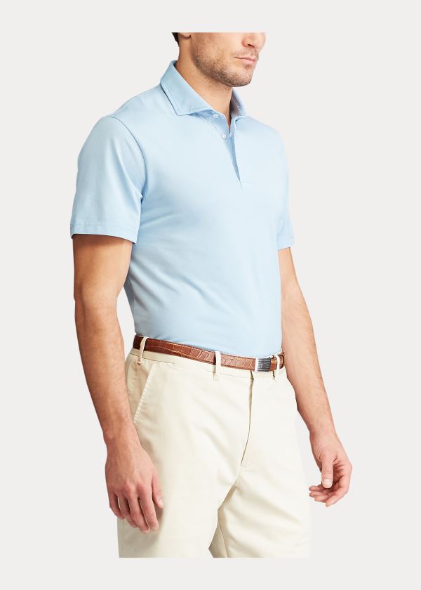 Ralph Lauren Custom Slim Performance Polo Blankyt | ZbUK0621