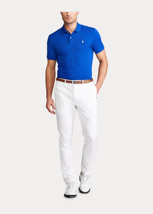 Ralph Lauren Custom Slim Performance Polo Královská Modrá Blankyt | hrodxg24