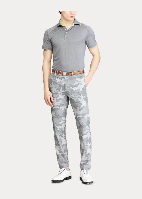 Ralph Lauren Custom Slim Performance Polo Šedé | rOZ24gFP