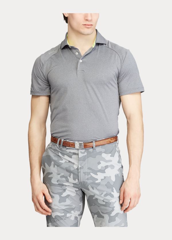 Ralph Lauren Custom Slim Performance Polo Šedé | rOZ24gFP
