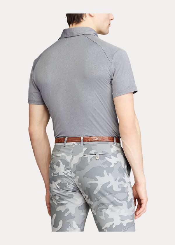 Ralph Lauren Custom Slim Performance Polo Šedé | rOZ24gFP