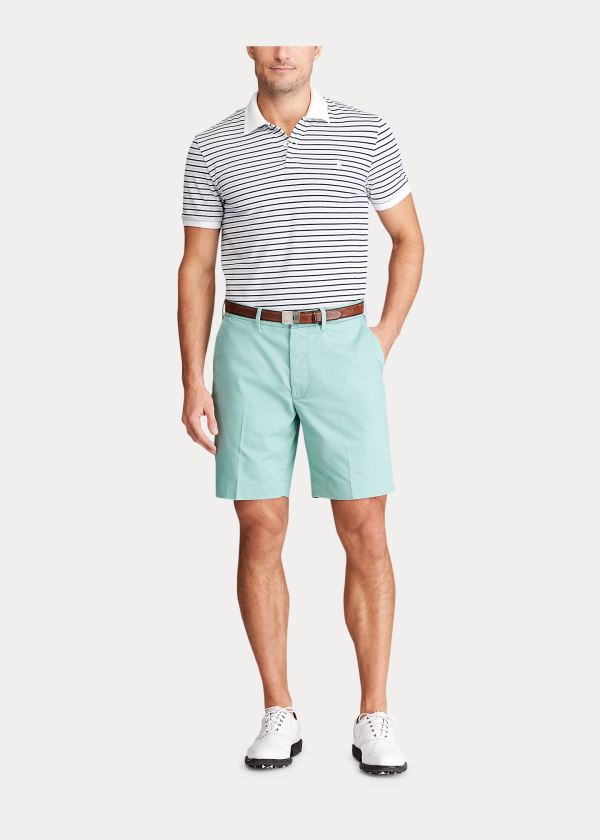Ralph Lauren Custom Slim Performance Polo Bílé Tmavě Blankyt Blankyt | txhkHIc9