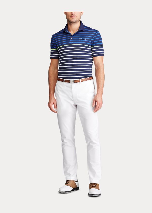 Ralph Lauren Custom Slim Tech Piqué Polo Tmavě Blankyt Bílé | Pohn771U