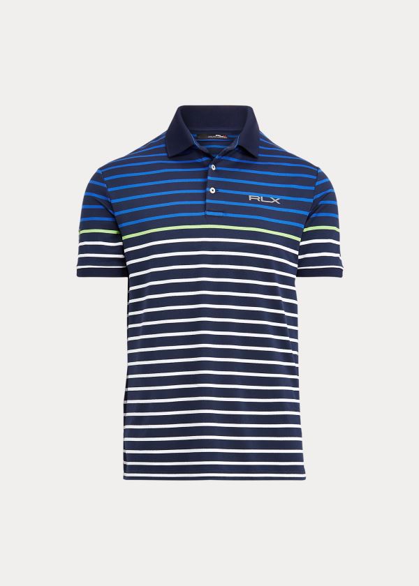 Ralph Lauren Custom Slim Tech Piqué Polo Tmavě Blankyt Bílé | Pohn771U