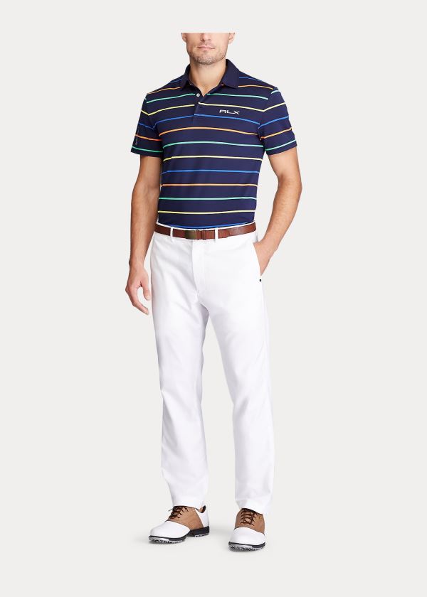Ralph Lauren Custom Slim Tech Piqué Polo Tmavě Blankyt | rYrZwKFG