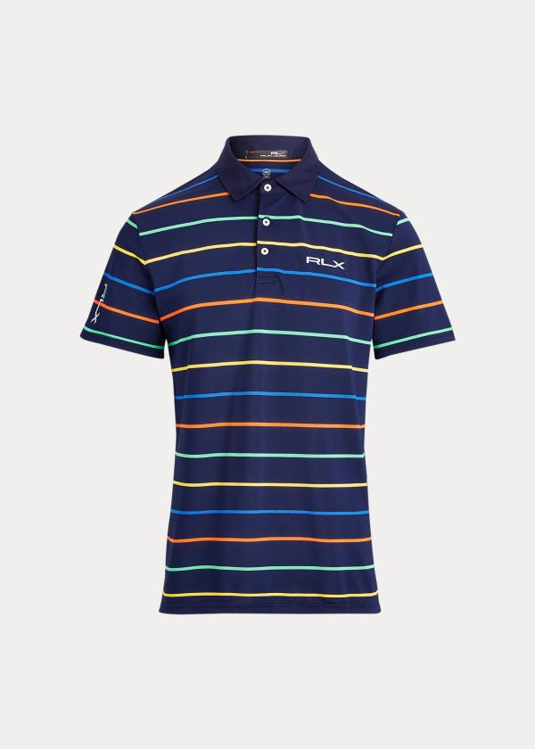Ralph Lauren Custom Slim Tech Piqué Polo Tmavě Blankyt | rYrZwKFG