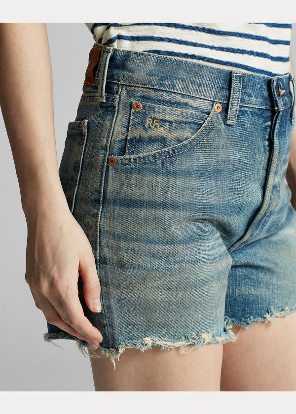 Ralph Lauren Cutoff Denim Krátké Blankyt Blankyt Světle Modré | iq9KDgNM