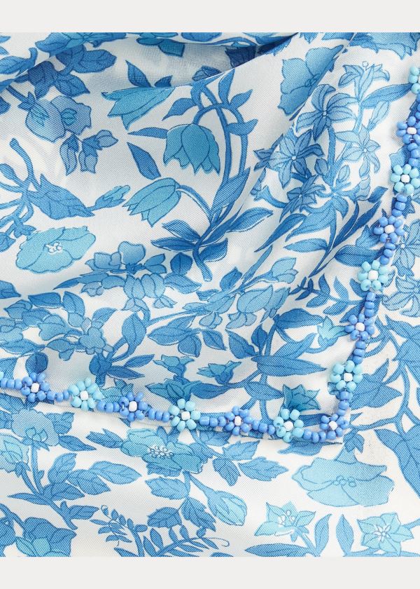 Ralph Lauren Daisy Silk Scarf Blankyt Bílé | OuL85RWZ