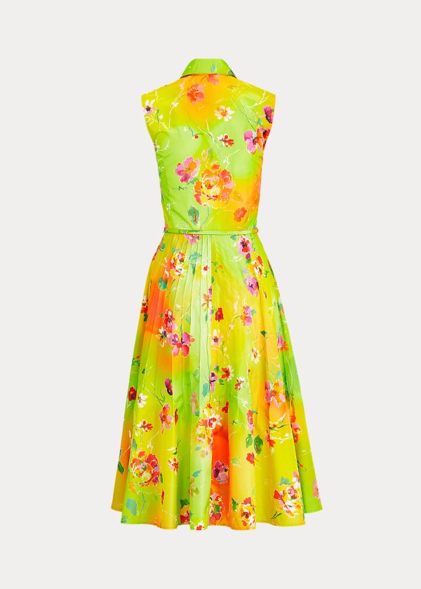 Ralph Lauren Darcy Taffeta Shirtdress Žluté Viacfarebný | IG4eWqSX