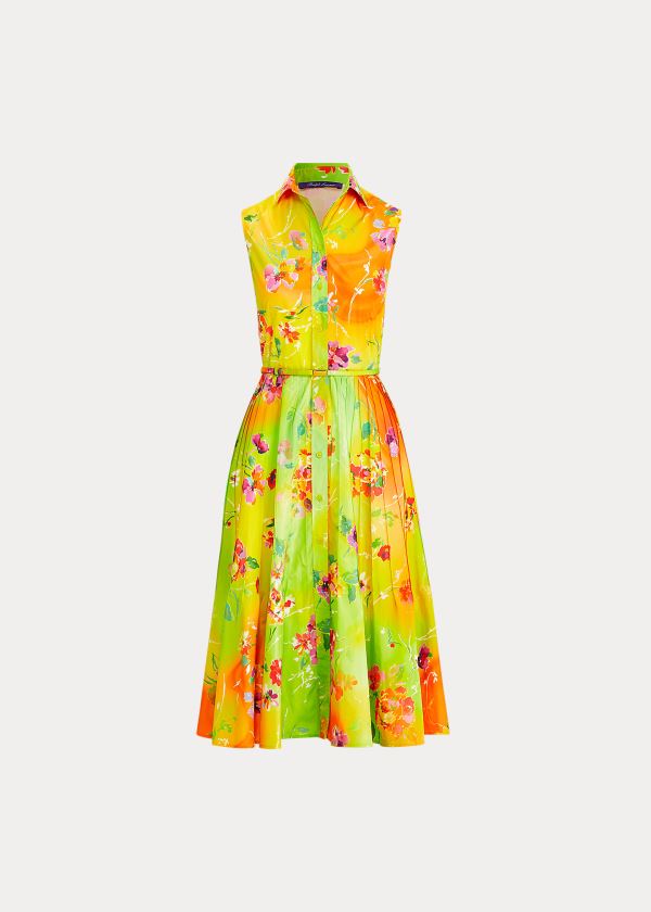 Ralph Lauren Darcy Taffeta Shirtdress Žluté Viacfarebný | IG4eWqSX