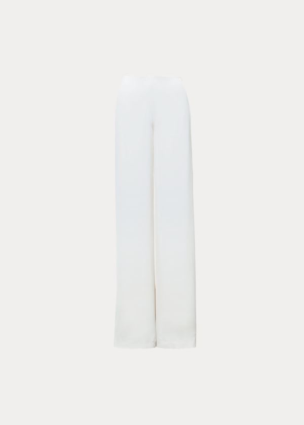 Ralph Lauren Daria Crepe Marocain Pant Krém | Wv0lzG9C