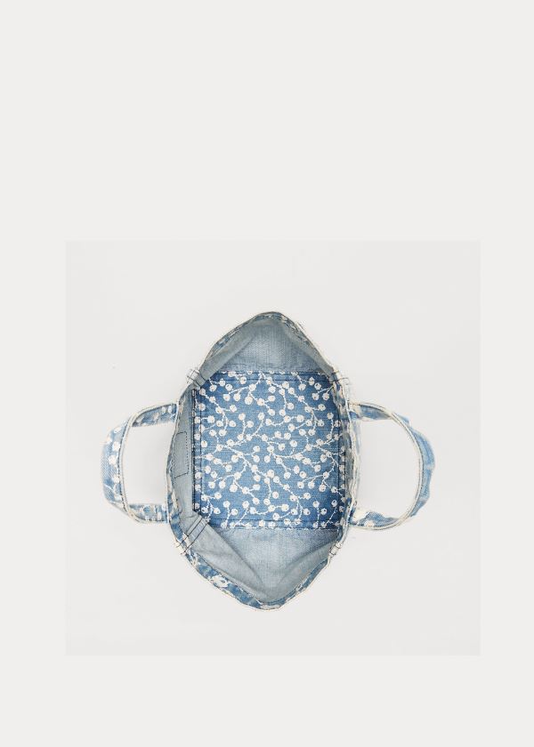 Ralph Lauren Denim Floral Mini Tote Bag Blankyt Viacfarebný | Qgj1kKl8