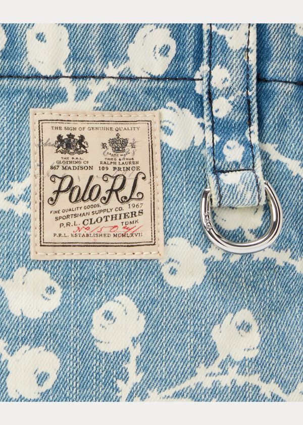Ralph Lauren Denim Floral Mini Tote Bag Blankyt Viacfarebný | Qgj1kKl8