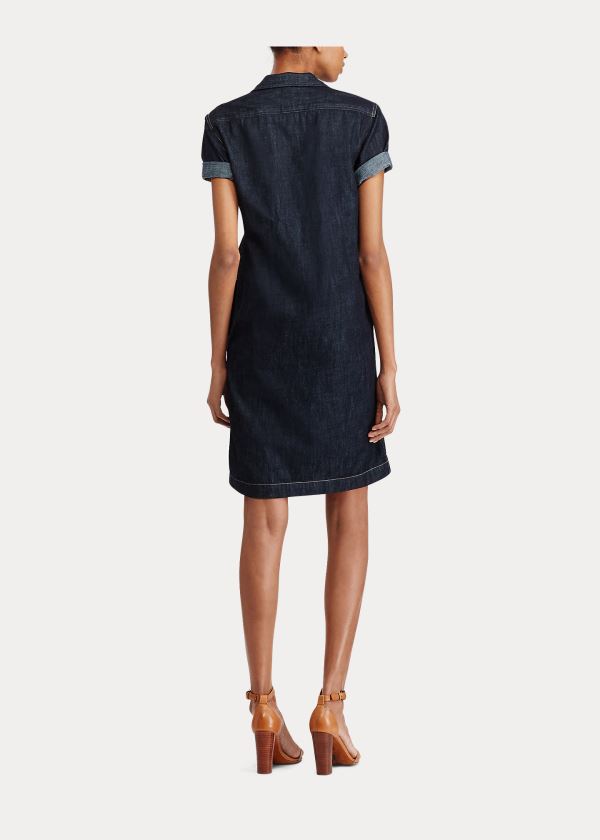 Ralph Lauren Denim Shift Šaty Černé Blankyt Světle Modré | iTjOwLd9