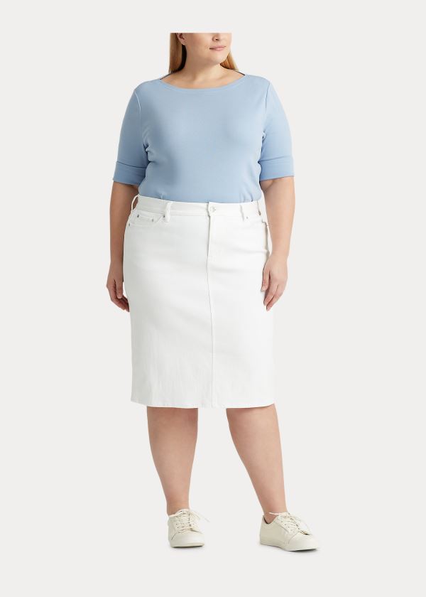 Ralph Lauren Denim Skirt Bílé | XOchyn3E