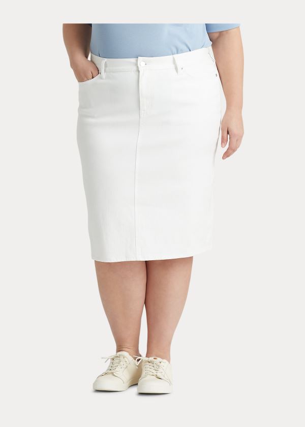 Ralph Lauren Denim Skirt Bílé | XOchyn3E