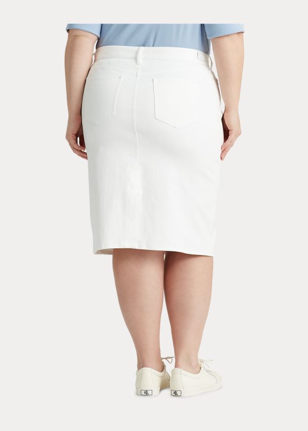 Ralph Lauren Denim Skirt Bílé | XOchyn3E