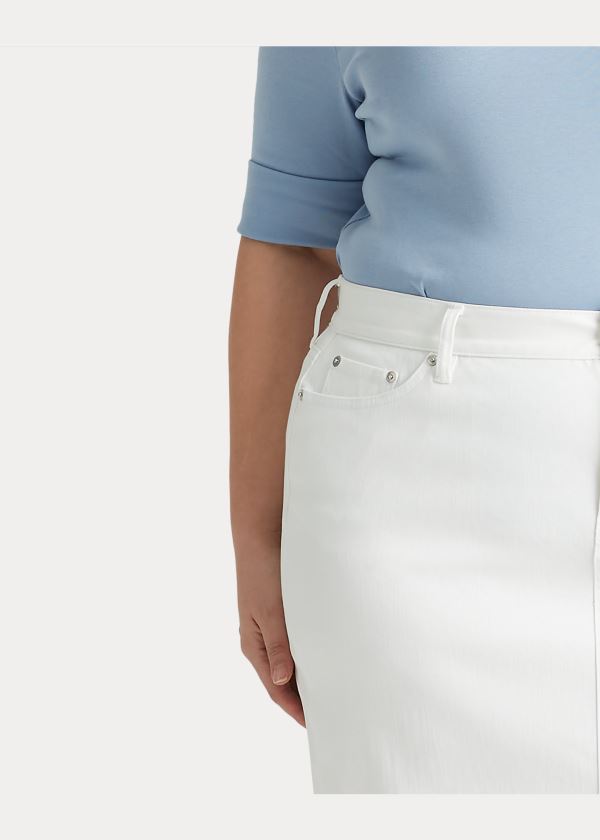 Ralph Lauren Denim Skirt Bílé | XOchyn3E
