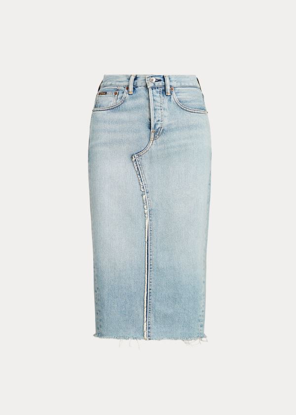 Ralph Lauren Denim Skirt Světle Indigo | ebEYQjSa