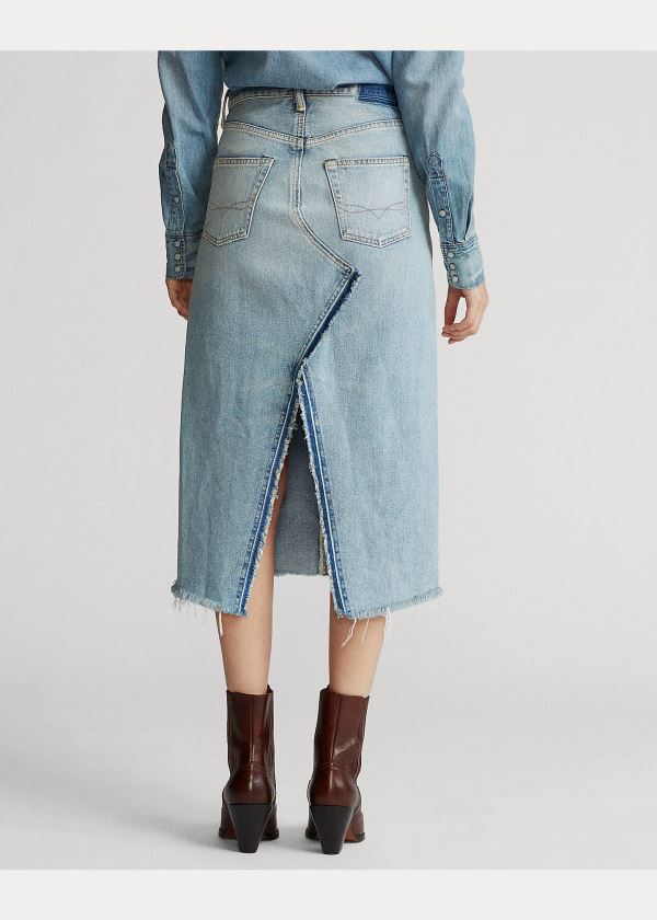Ralph Lauren Denim Skirt Světle Indigo | ebEYQjSa