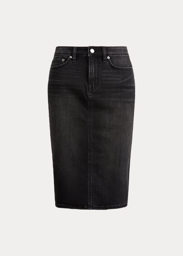 Ralph Lauren Denim Skirt Černé Blankyt Světle Modré | pr1kDq9n