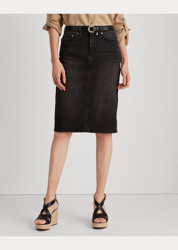 Ralph Lauren Denim Skirt Černé Blankyt Světle Modré | pr1kDq9n