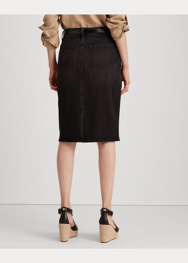 Ralph Lauren Denim Skirt Černé Blankyt Světle Modré | pr1kDq9n