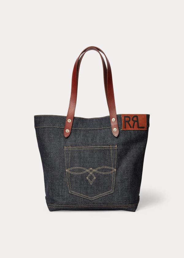 Ralph Lauren Denim Tote Indigo | hMgAlVy8