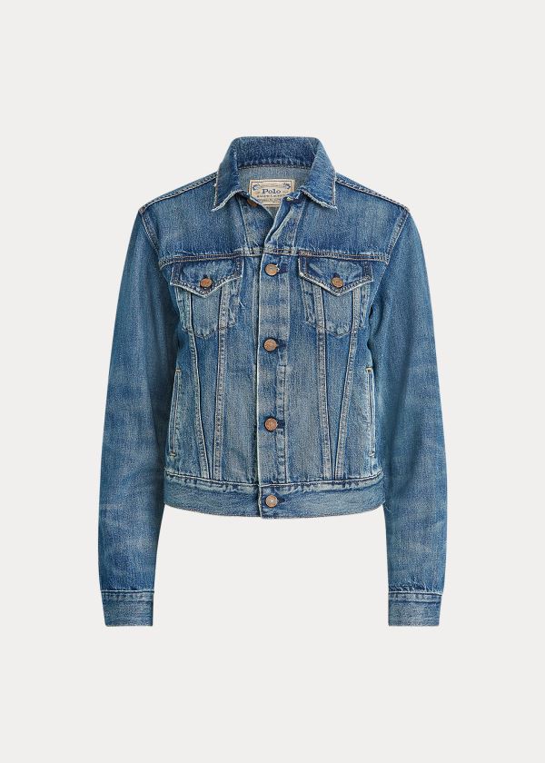 Ralph Lauren Denim Trucker Jacket Tmavě Indigo | 7CtKXmiN