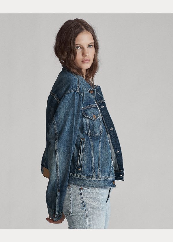 Ralph Lauren Denim Trucker Jacket Tmavě Indigo | 7CtKXmiN