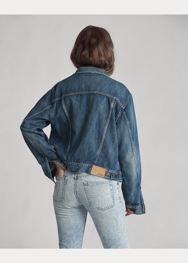 Ralph Lauren Denim Trucker Jacket Tmavě Indigo | 7CtKXmiN