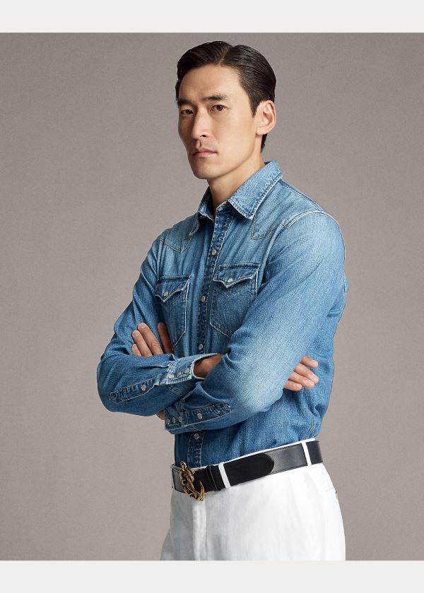 Ralph Lauren Denim Western Shirt Blankyt Indigo | eliCw3w6