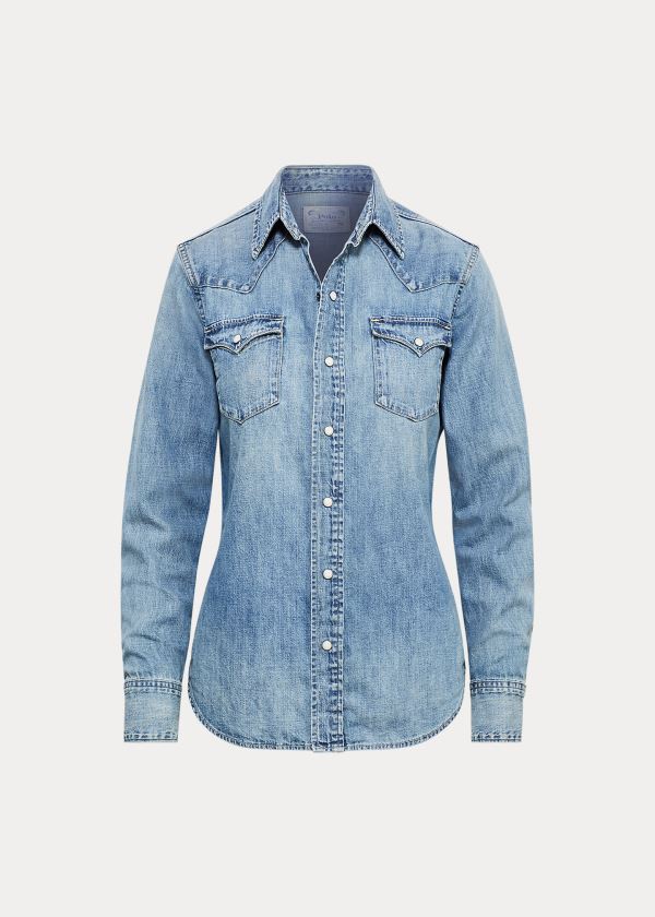 Ralph Lauren Denim Western Shirt Indigo | FlKEFsLS