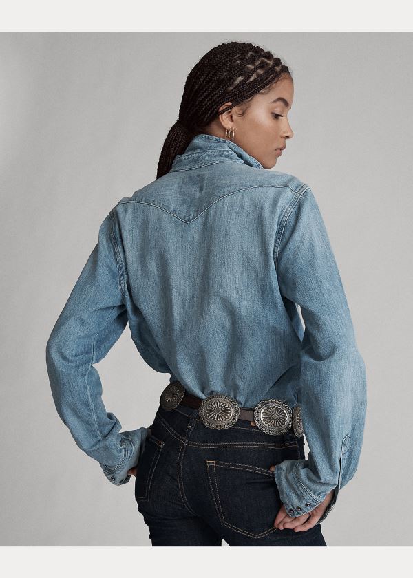 Ralph Lauren Denim Western Shirt Indigo | FlKEFsLS