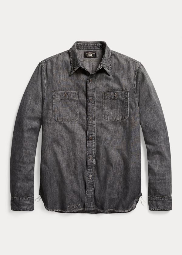 Ralph Lauren Denim Workshirt Černé Bílé | yB4fXcYg