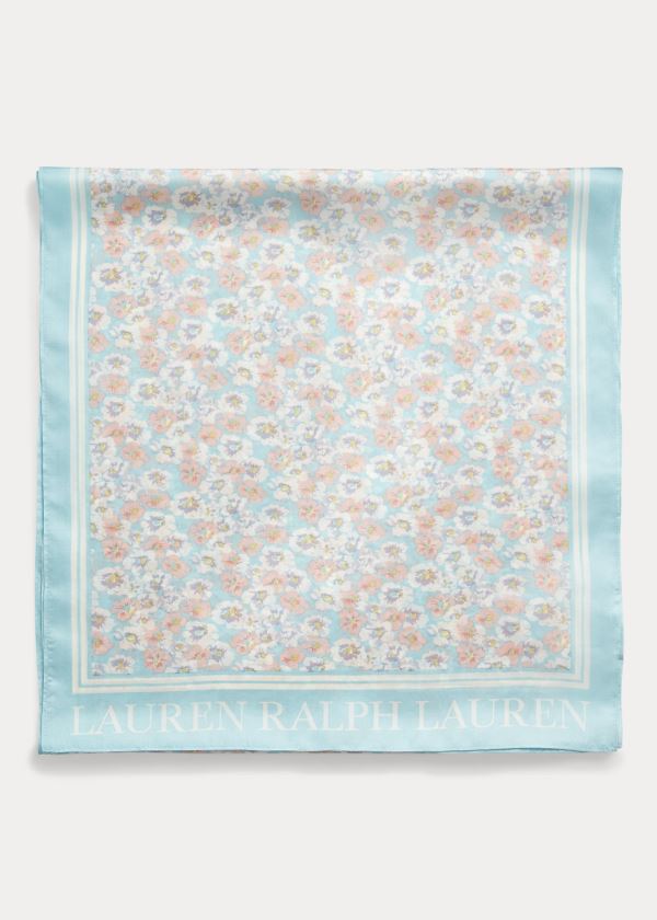 Ralph Lauren Diana Silk Scarf Mátově Zelená Viacfarebný | Afv8Sazd