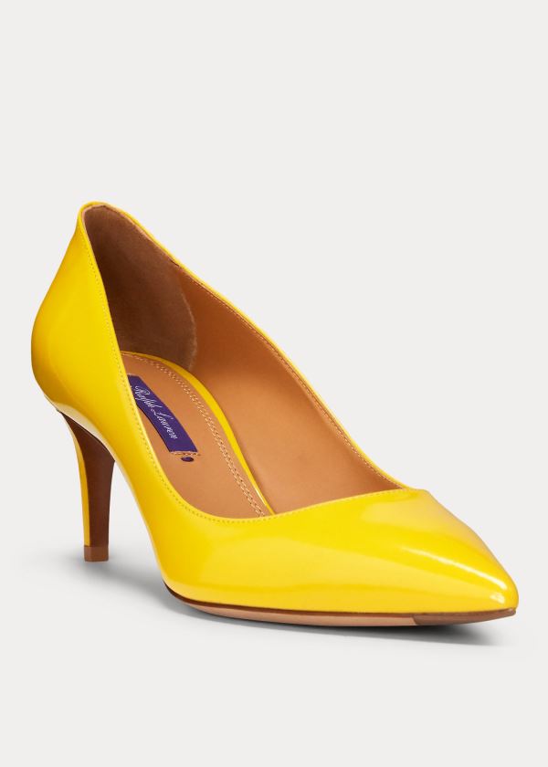 Ralph Lauren Dinah Lakovaná Calfskin Pump Žluté | 6de90KUV