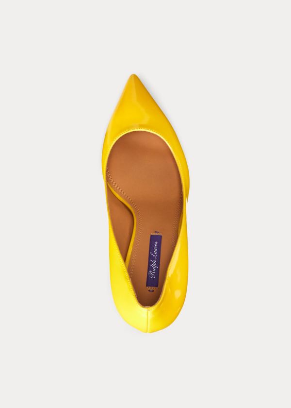 Ralph Lauren Dinah Lakovaná Calfskin Pump Žluté | 6de90KUV