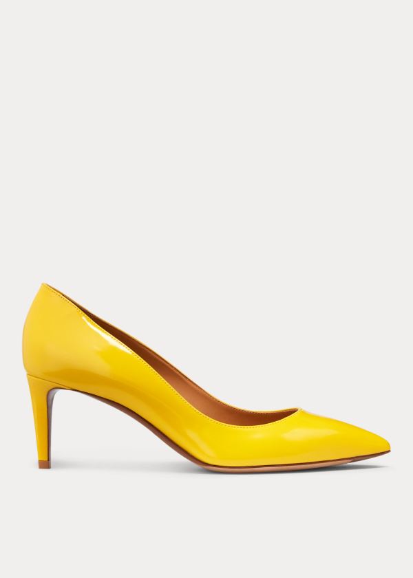 Ralph Lauren Dinah Lakovaná Calfskin Pump Žluté | 6de90KUV