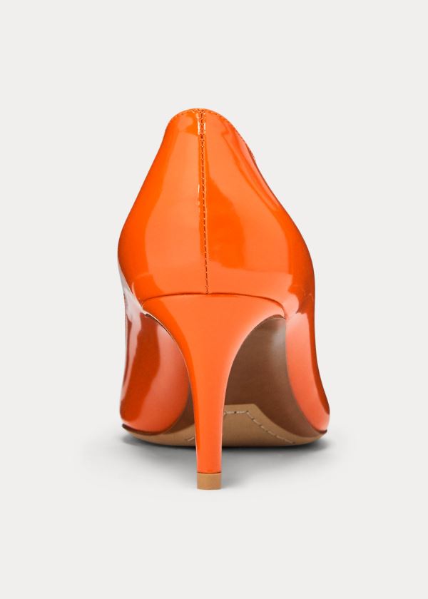 Ralph Lauren Dinah Lakovaná Calfskin Pump Oranžové | ZJZxk3Or