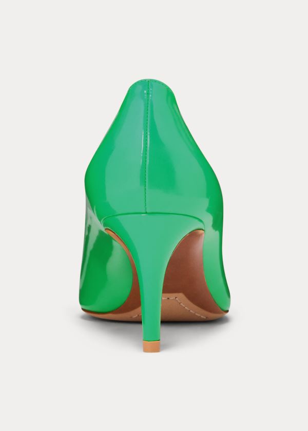 Ralph Lauren Dinah Lakovaná Calfskin Pump Zelene | kTuxLScq