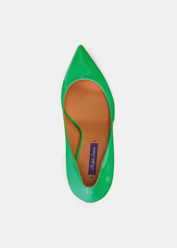 Ralph Lauren Dinah Lakovaná Calfskin Pump Zelene | kTuxLScq