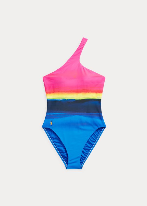 Ralph Lauren Dip-Dyed One-Shoulder Swimsuit Viacfarebný | kYXK16ge