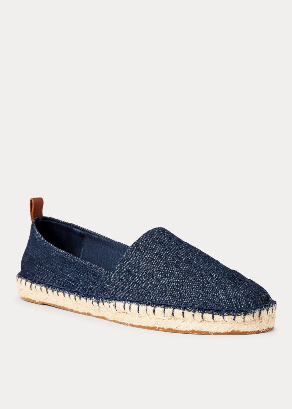 Ralph Lauren Dorian Denim Espadrilky Tmavě Blankyt Hnědé | L226vB4V